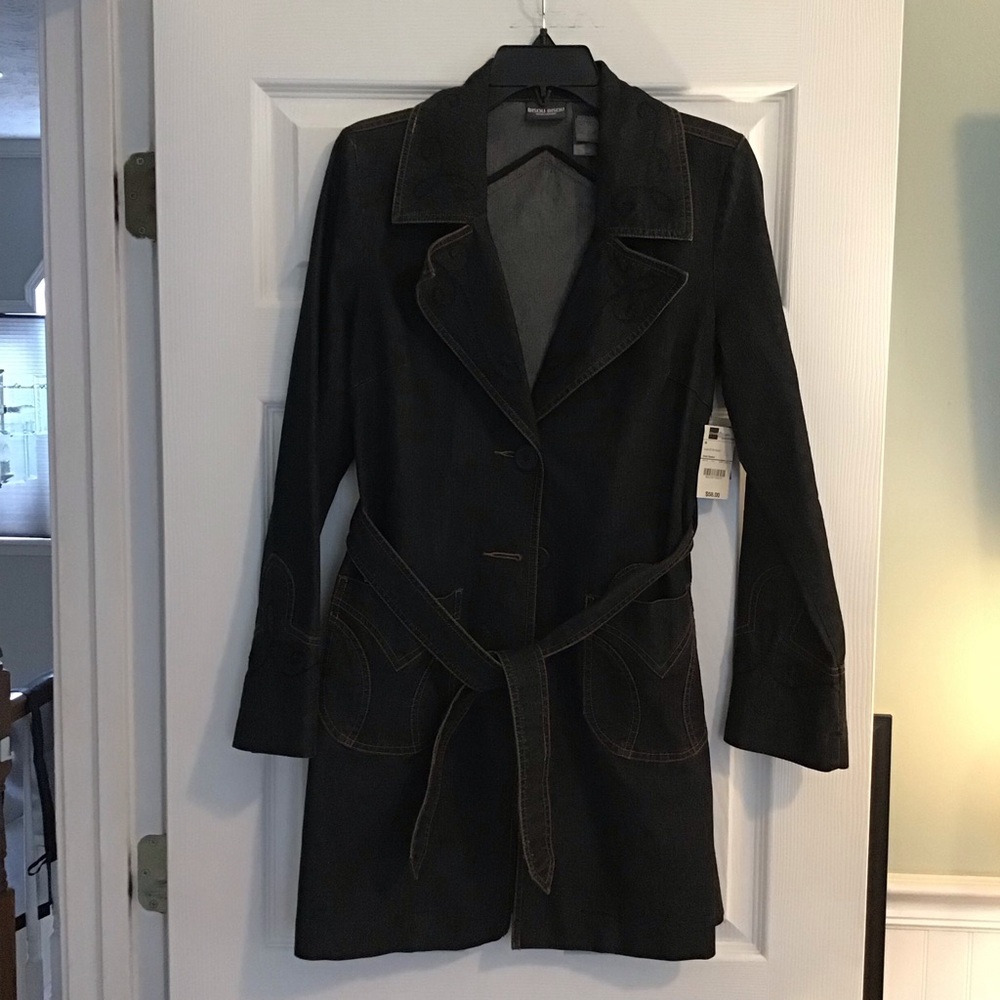 Bisou Bisou  Black Long Sleeve Coat Dress Size M